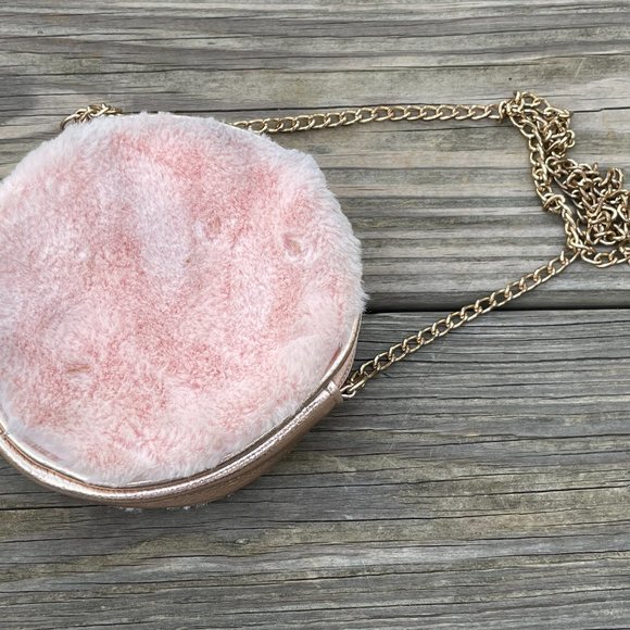 Capelli New York Kids Shoulder Bag Pink Fur Round - Picture 7 of 10